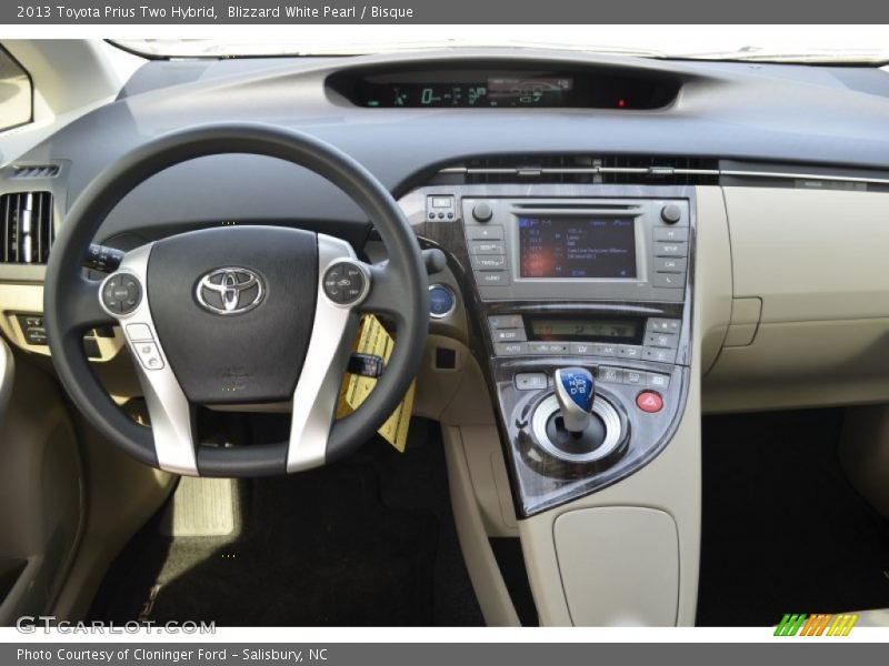 Blizzard White Pearl / Bisque 2013 Toyota Prius Two Hybrid