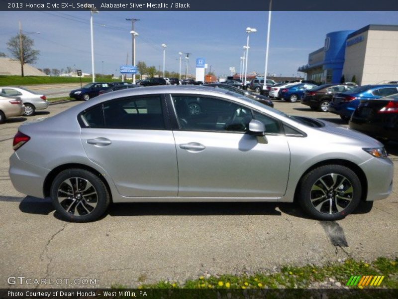 Alabaster Silver Metallic / Black 2013 Honda Civic EX-L Sedan
