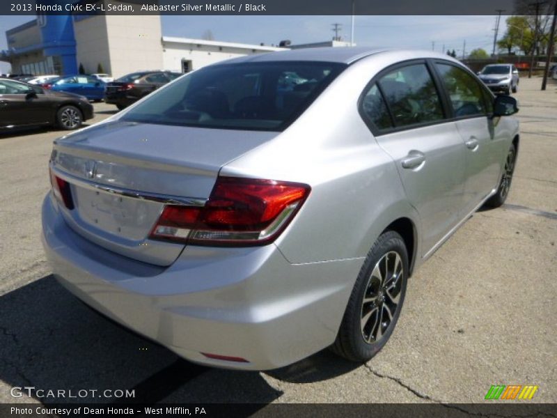 Alabaster Silver Metallic / Black 2013 Honda Civic EX-L Sedan