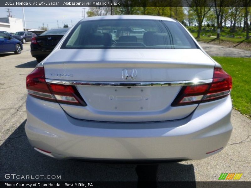 Alabaster Silver Metallic / Black 2013 Honda Civic EX-L Sedan
