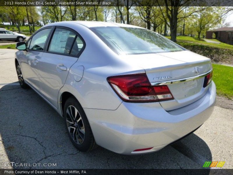Alabaster Silver Metallic / Black 2013 Honda Civic EX-L Sedan
