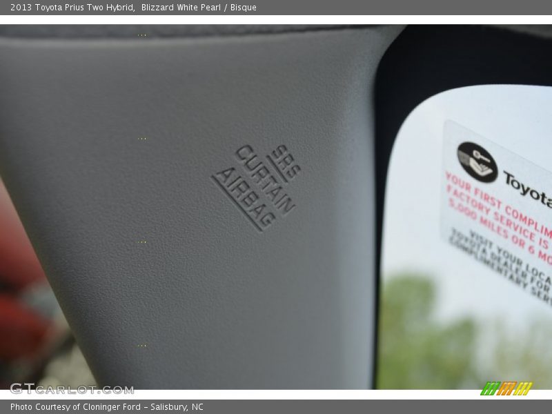 Blizzard White Pearl / Bisque 2013 Toyota Prius Two Hybrid