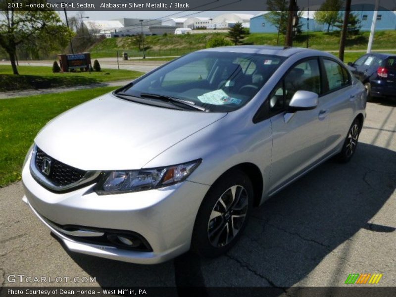 Alabaster Silver Metallic / Black 2013 Honda Civic EX-L Sedan