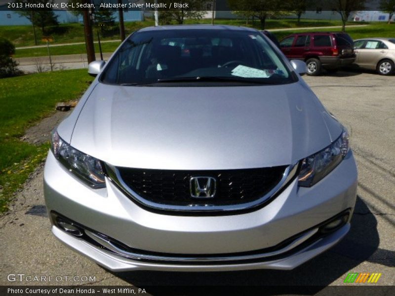 Alabaster Silver Metallic / Black 2013 Honda Civic EX-L Sedan