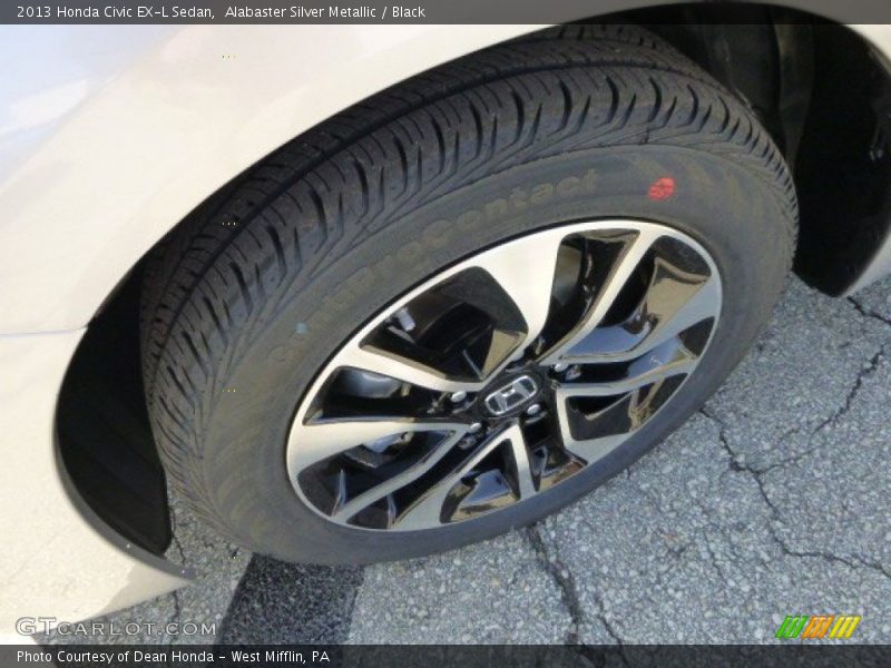 Alabaster Silver Metallic / Black 2013 Honda Civic EX-L Sedan