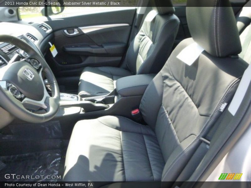 Alabaster Silver Metallic / Black 2013 Honda Civic EX-L Sedan