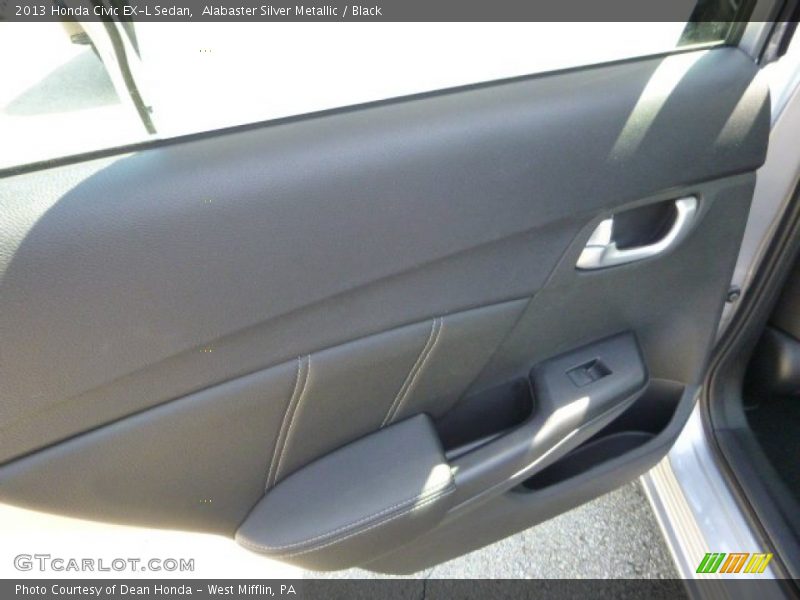 Alabaster Silver Metallic / Black 2013 Honda Civic EX-L Sedan