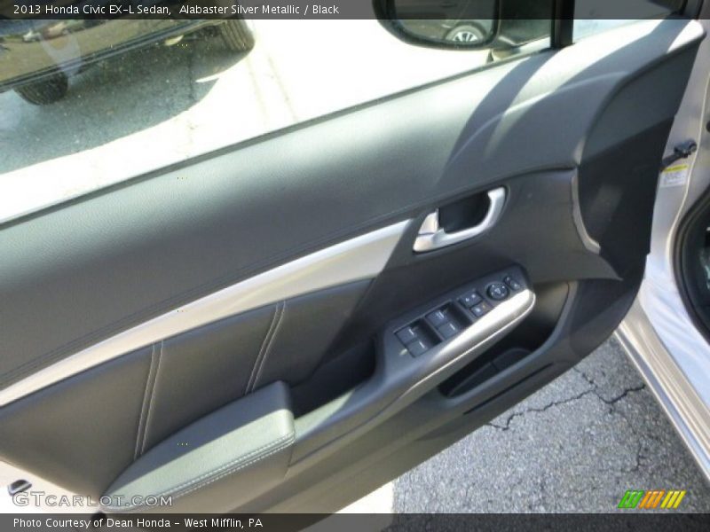 Alabaster Silver Metallic / Black 2013 Honda Civic EX-L Sedan