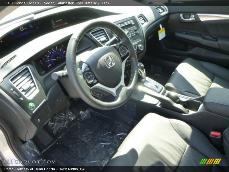 Alabaster Silver Metallic / Black 2013 Honda Civic EX-L Sedan