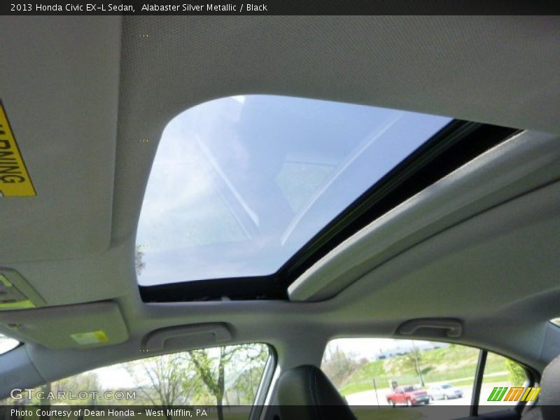 Alabaster Silver Metallic / Black 2013 Honda Civic EX-L Sedan