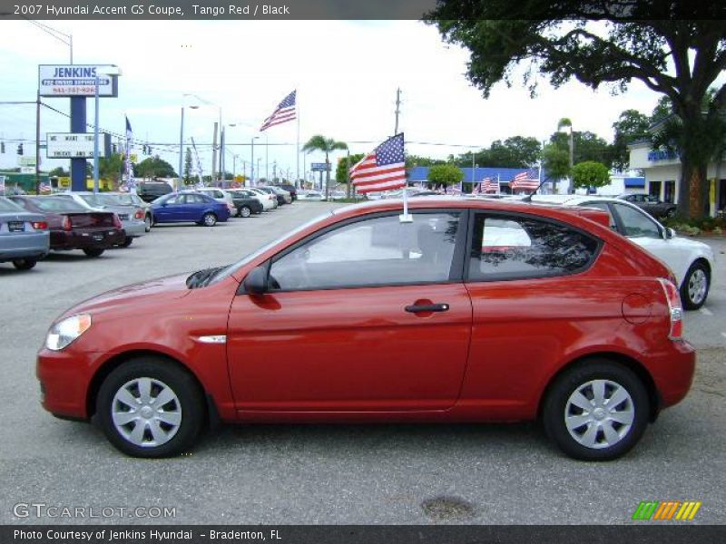 Tango Red / Black 2007 Hyundai Accent GS Coupe