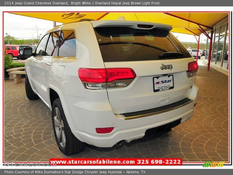 Bright White / Overland Nepal Jeep Brown Light Frost 2014 Jeep Grand Cherokee Overland