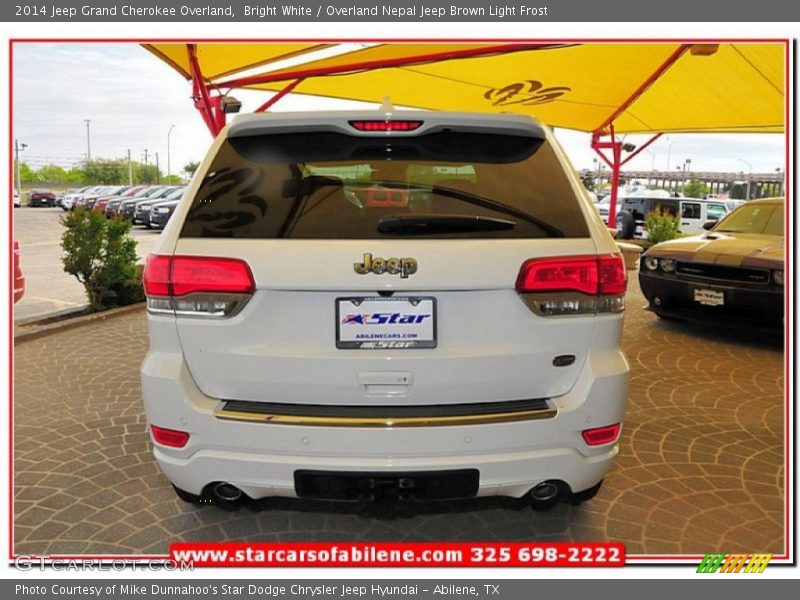 Bright White / Overland Nepal Jeep Brown Light Frost 2014 Jeep Grand Cherokee Overland