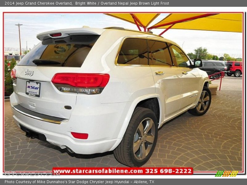 Bright White / Overland Nepal Jeep Brown Light Frost 2014 Jeep Grand Cherokee Overland