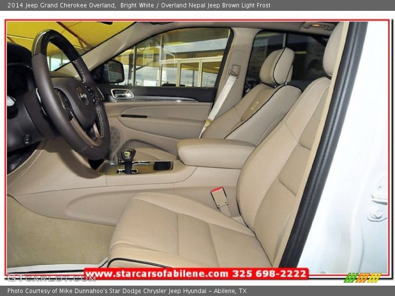 Bright White / Overland Nepal Jeep Brown Light Frost 2014 Jeep Grand Cherokee Overland