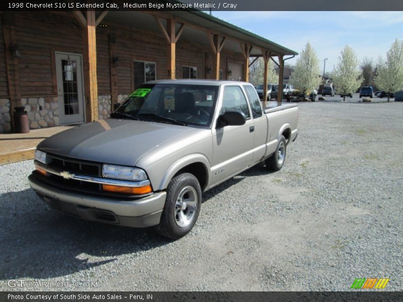 Medium Beige Mystique Metallic / Gray 1998 Chevrolet S10 LS Extended Cab