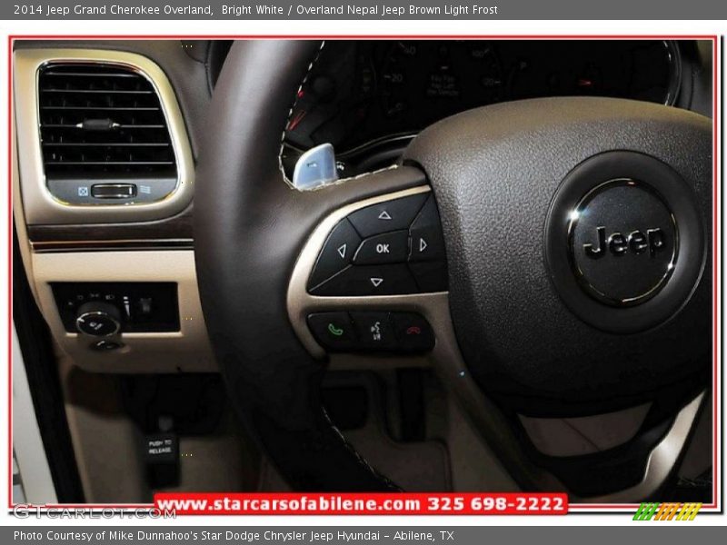Bright White / Overland Nepal Jeep Brown Light Frost 2014 Jeep Grand Cherokee Overland