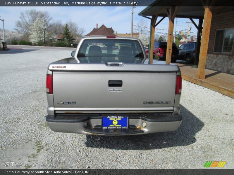 Medium Beige Mystique Metallic / Gray 1998 Chevrolet S10 LS Extended Cab