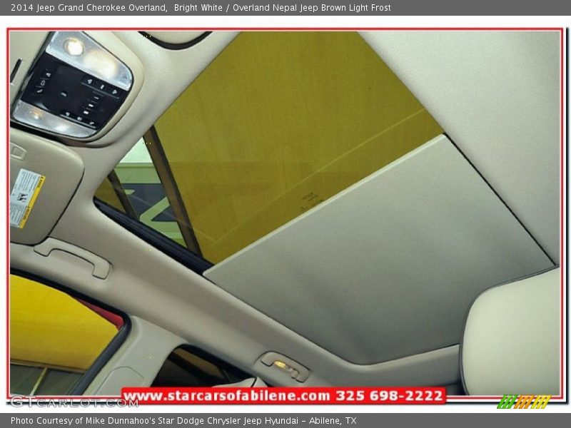 Bright White / Overland Nepal Jeep Brown Light Frost 2014 Jeep Grand Cherokee Overland