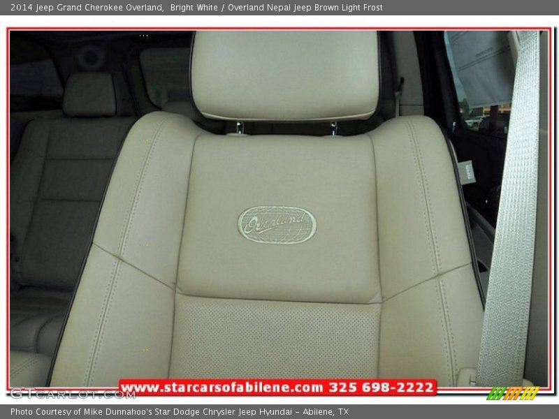 Bright White / Overland Nepal Jeep Brown Light Frost 2014 Jeep Grand Cherokee Overland