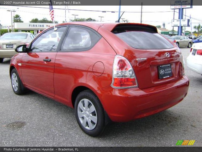 Tango Red / Black 2007 Hyundai Accent GS Coupe