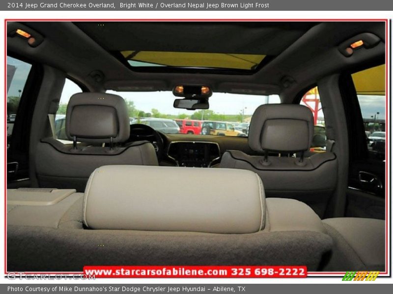 Bright White / Overland Nepal Jeep Brown Light Frost 2014 Jeep Grand Cherokee Overland