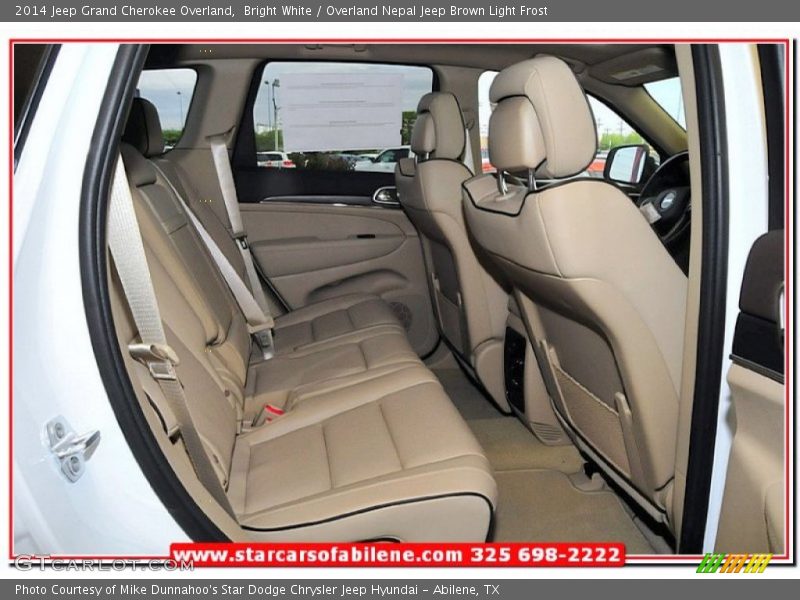 Bright White / Overland Nepal Jeep Brown Light Frost 2014 Jeep Grand Cherokee Overland