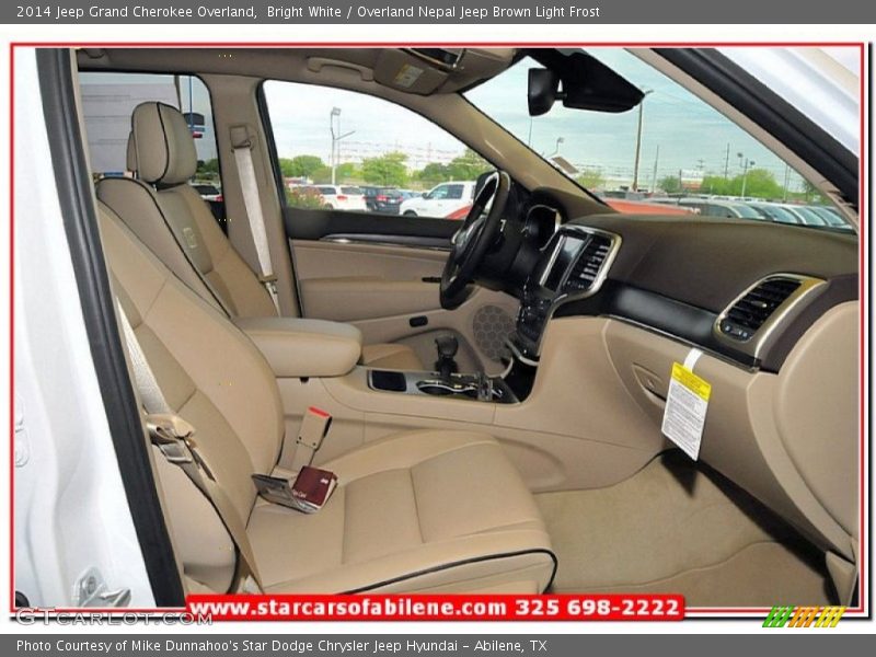 Bright White / Overland Nepal Jeep Brown Light Frost 2014 Jeep Grand Cherokee Overland