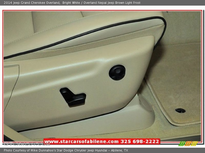 Bright White / Overland Nepal Jeep Brown Light Frost 2014 Jeep Grand Cherokee Overland
