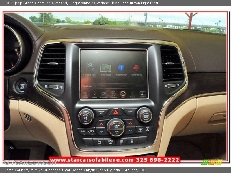 Bright White / Overland Nepal Jeep Brown Light Frost 2014 Jeep Grand Cherokee Overland