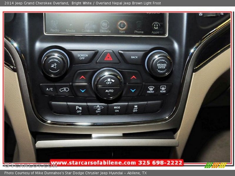 Bright White / Overland Nepal Jeep Brown Light Frost 2014 Jeep Grand Cherokee Overland