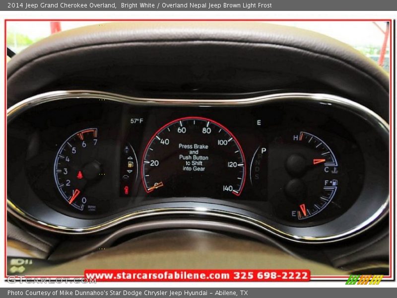 Bright White / Overland Nepal Jeep Brown Light Frost 2014 Jeep Grand Cherokee Overland
