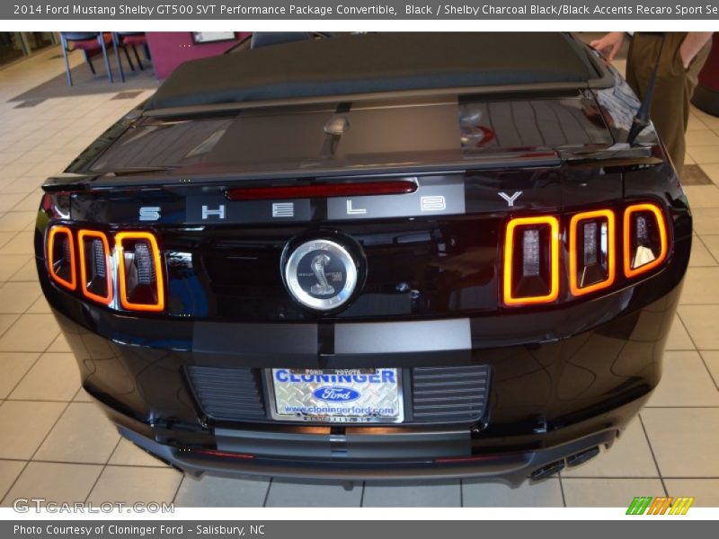 Black / Shelby Charcoal Black/Black Accents Recaro Sport Seats 2014 Ford Mustang Shelby GT500 SVT Performance Package Convertible