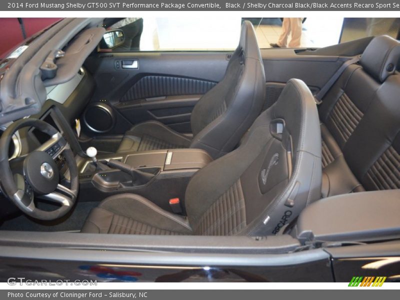  2014 Mustang Shelby GT500 SVT Performance Package Convertible Shelby Charcoal Black/Black Accents Recaro Sport Seats Interior
