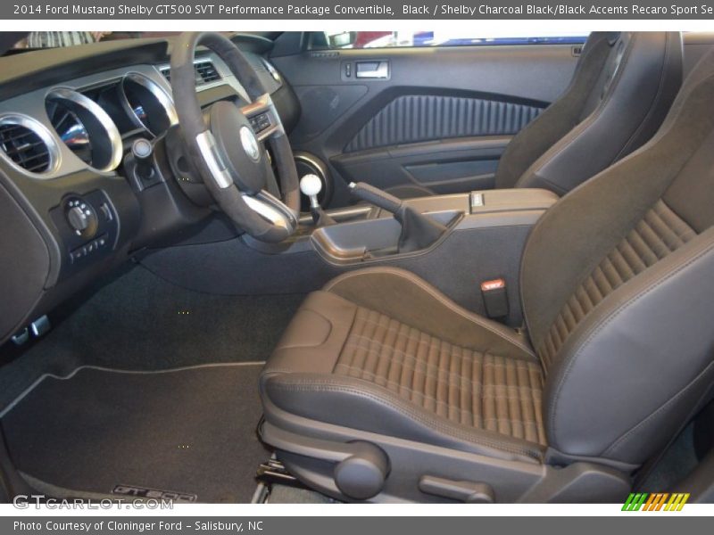  2014 Mustang Shelby GT500 SVT Performance Package Convertible Shelby Charcoal Black/Black Accents Recaro Sport Seats Interior