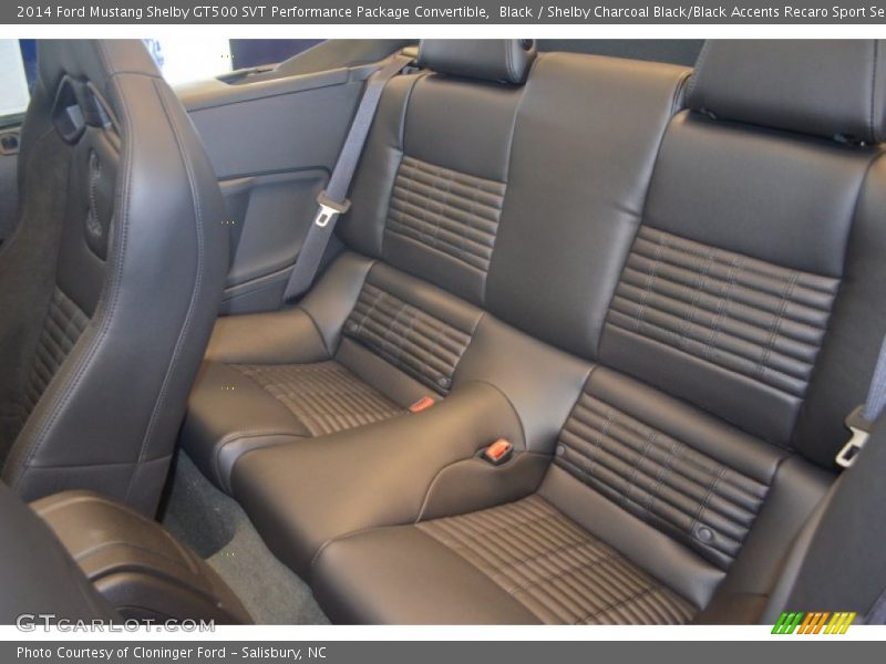 Rear Seat of 2014 Mustang Shelby GT500 SVT Performance Package Convertible