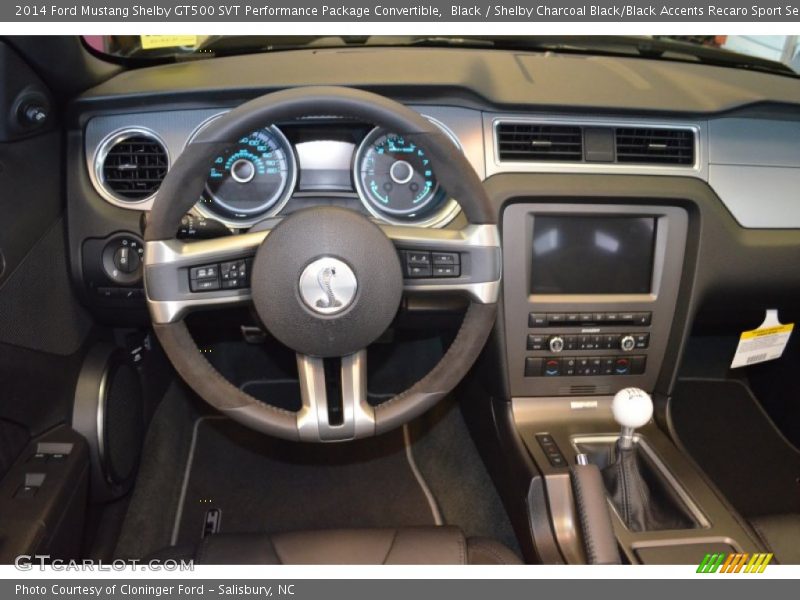 Dashboard of 2014 Mustang Shelby GT500 SVT Performance Package Convertible