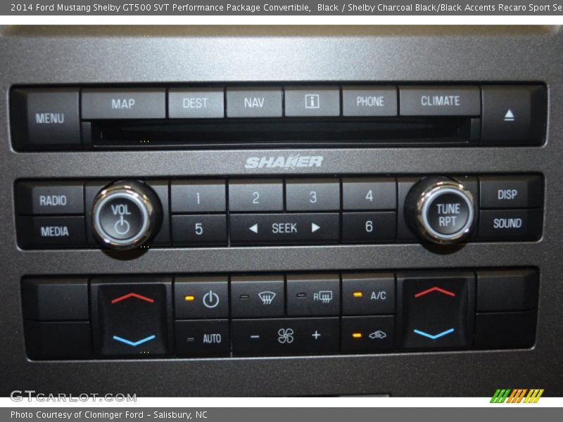 Controls of 2014 Mustang Shelby GT500 SVT Performance Package Convertible