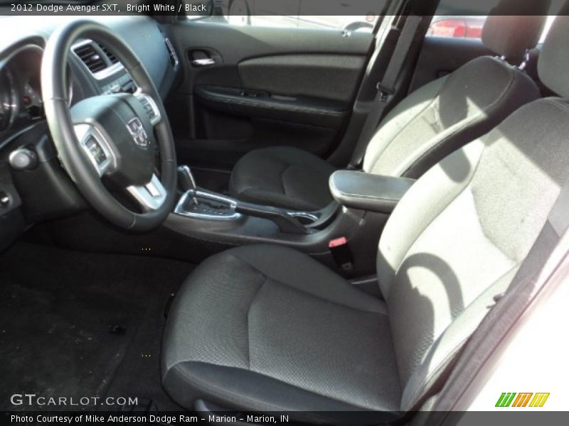 Bright White / Black 2012 Dodge Avenger SXT