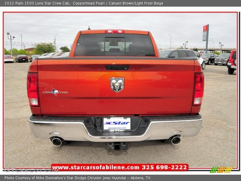 Copperhead Pearl / Canyon Brown/Light Frost Beige 2013 Ram 1500 Lone Star Crew Cab
