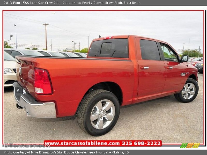 Copperhead Pearl / Canyon Brown/Light Frost Beige 2013 Ram 1500 Lone Star Crew Cab