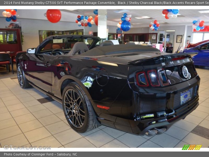 Black / Shelby Charcoal Black/Black Accents Recaro Sport Seats 2014 Ford Mustang Shelby GT500 SVT Performance Package Convertible