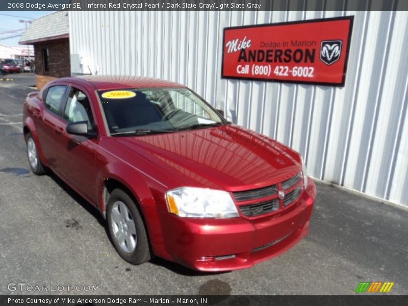 Inferno Red Crystal Pearl / Dark Slate Gray/Light Slate Gray 2008 Dodge Avenger SE