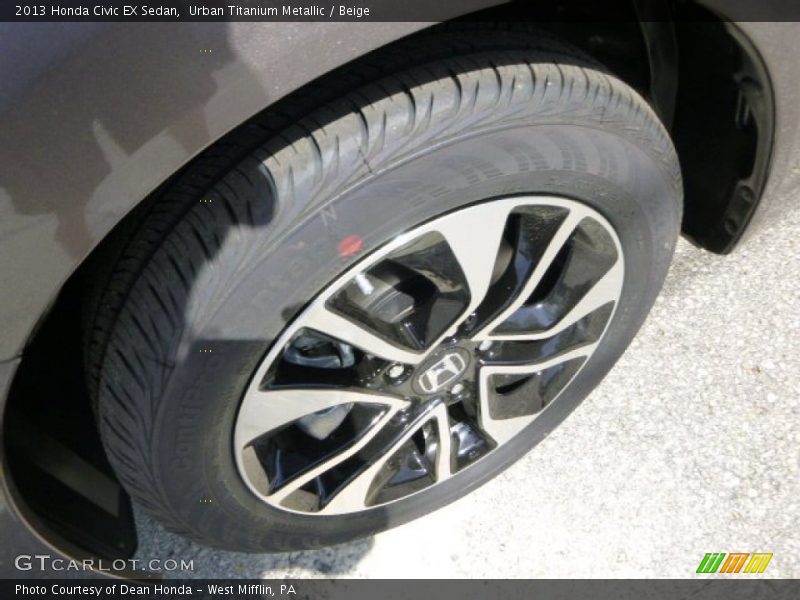 Urban Titanium Metallic / Beige 2013 Honda Civic EX Sedan