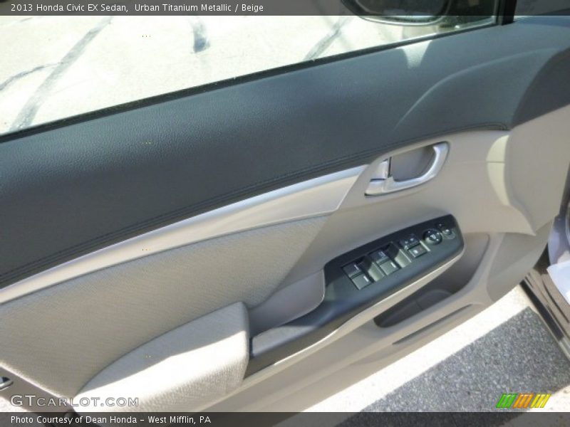 Urban Titanium Metallic / Beige 2013 Honda Civic EX Sedan