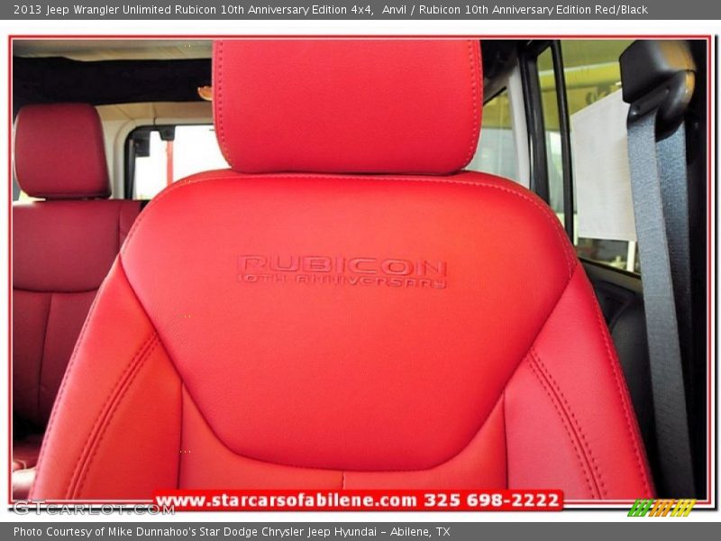 Anvil / Rubicon 10th Anniversary Edition Red/Black 2013 Jeep Wrangler Unlimited Rubicon 10th Anniversary Edition 4x4