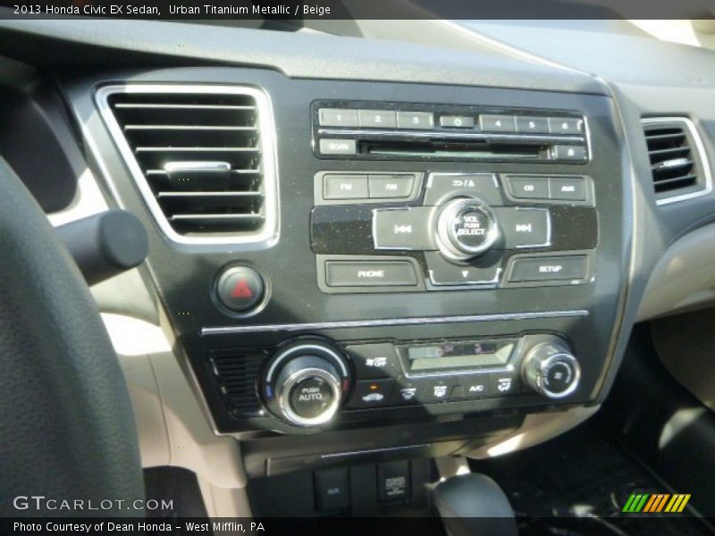 Urban Titanium Metallic / Beige 2013 Honda Civic EX Sedan