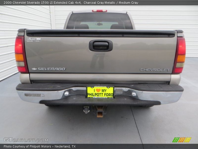 Charcoal Gray Metallic / Medium Gray 2000 Chevrolet Silverado 1500 LS Extended Cab 4x4