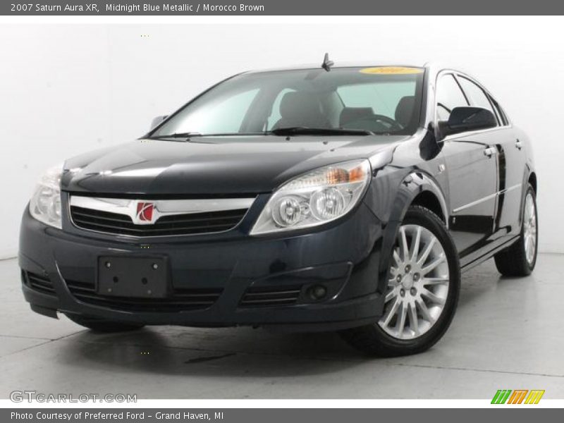 Midnight Blue Metallic / Morocco Brown 2007 Saturn Aura XR