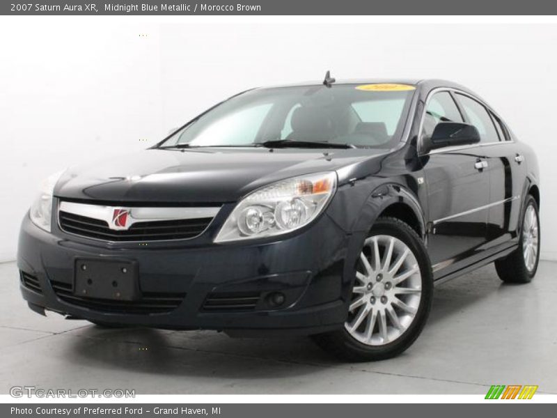 Midnight Blue Metallic / Morocco Brown 2007 Saturn Aura XR